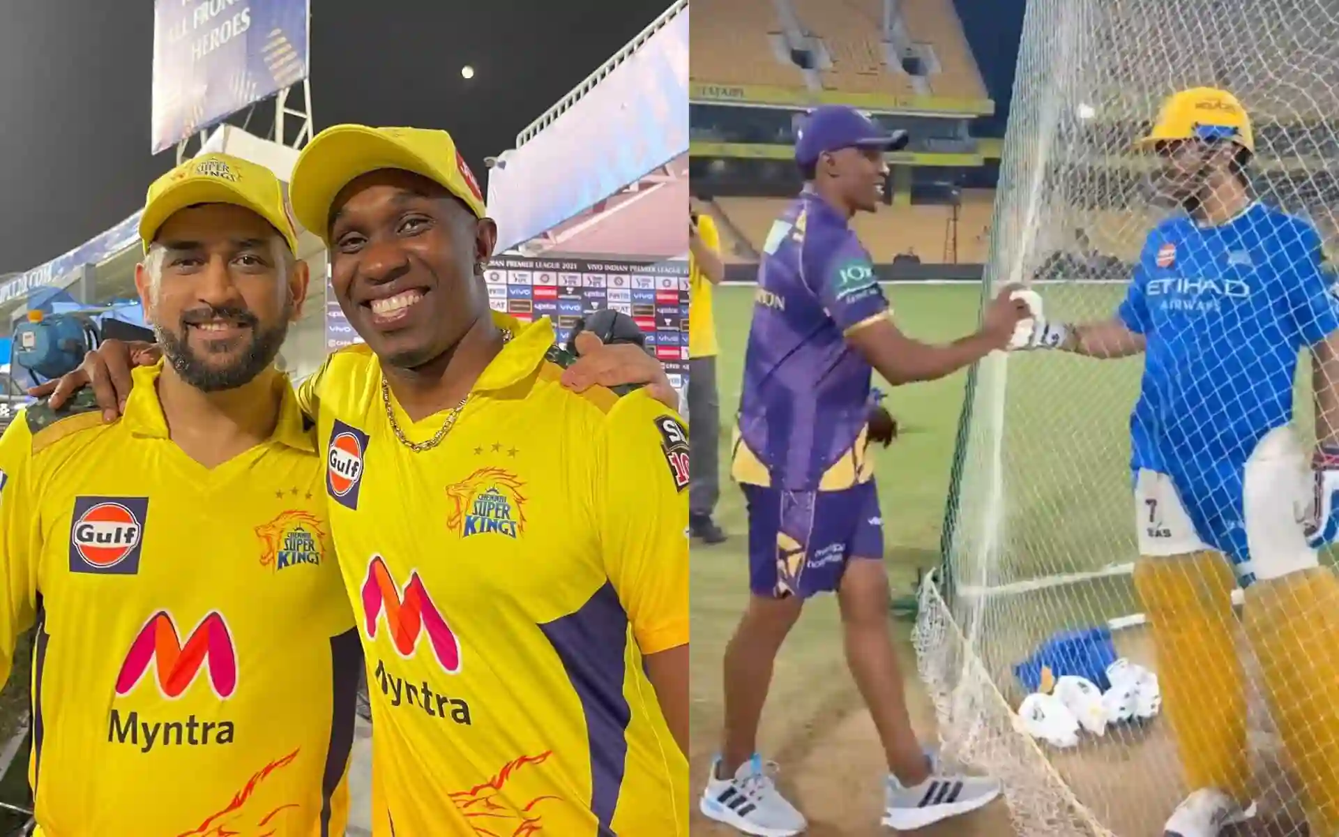 “The Traitor Is Here!”: MS Dhoni Hilariously Welcomes DJ Bravo Before CSK vs KKR Match